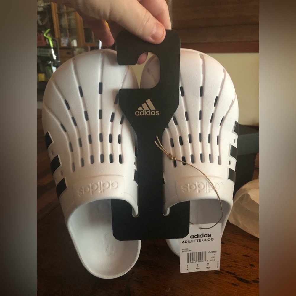 New Adidas Adilette Clog - size 9